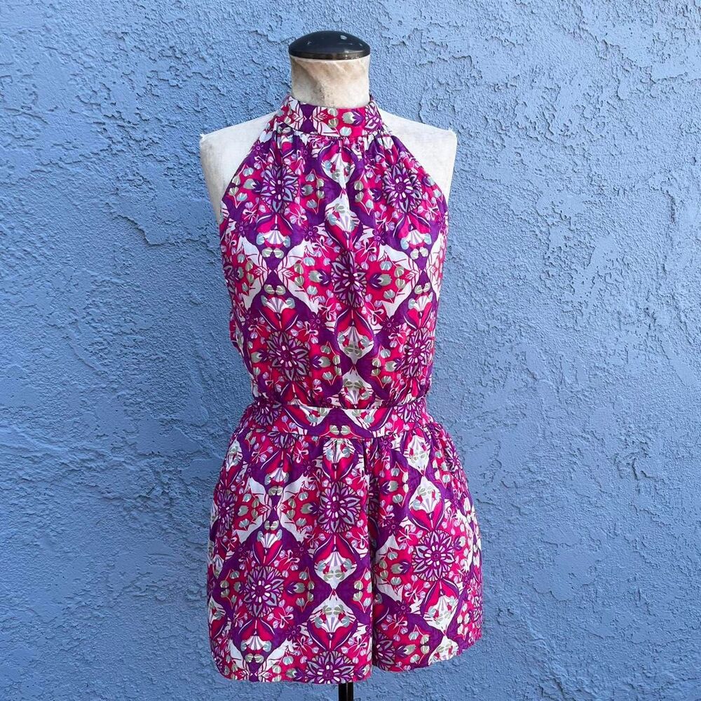 Free People Coral Tides Romper Size Small Pink